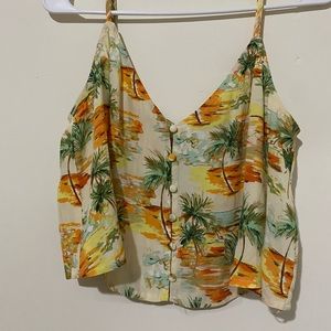 Forever 21 multicolor croptop shirt size Medium